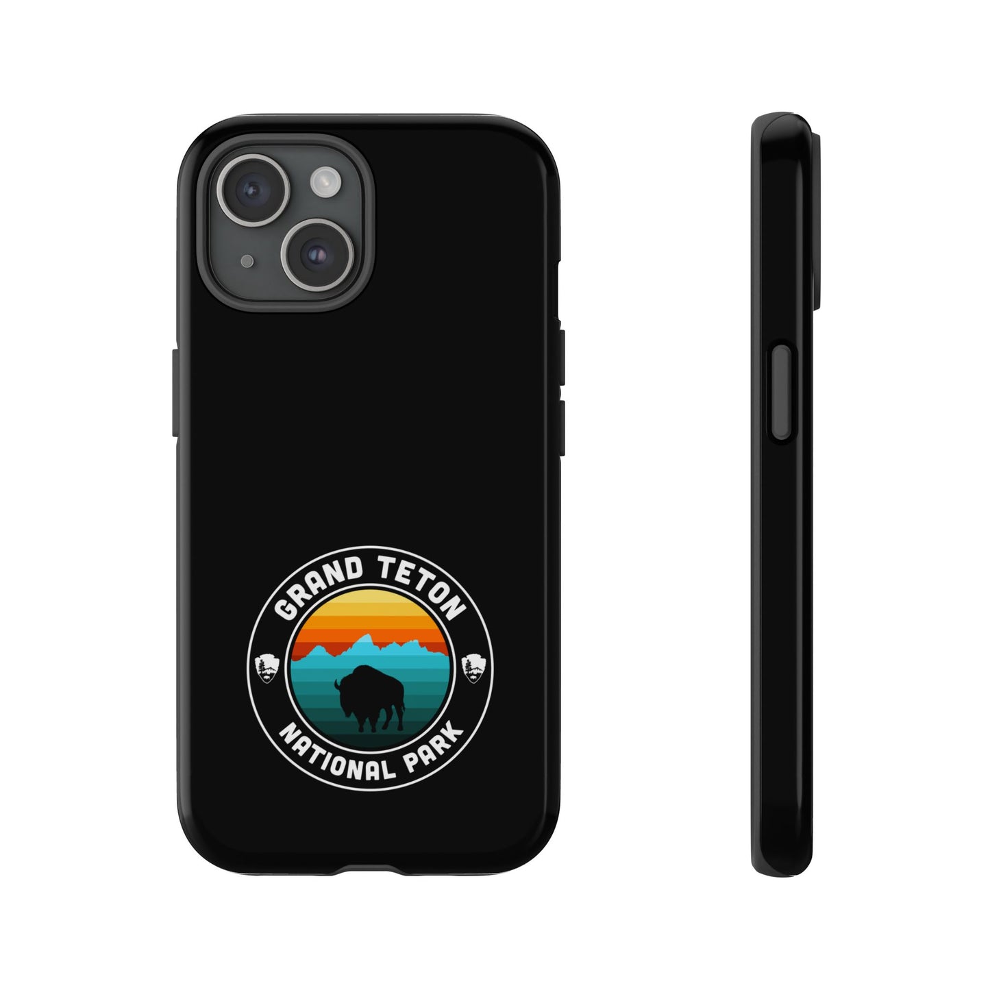 Grand Teton National Park Phone Case - Round Emblem Design