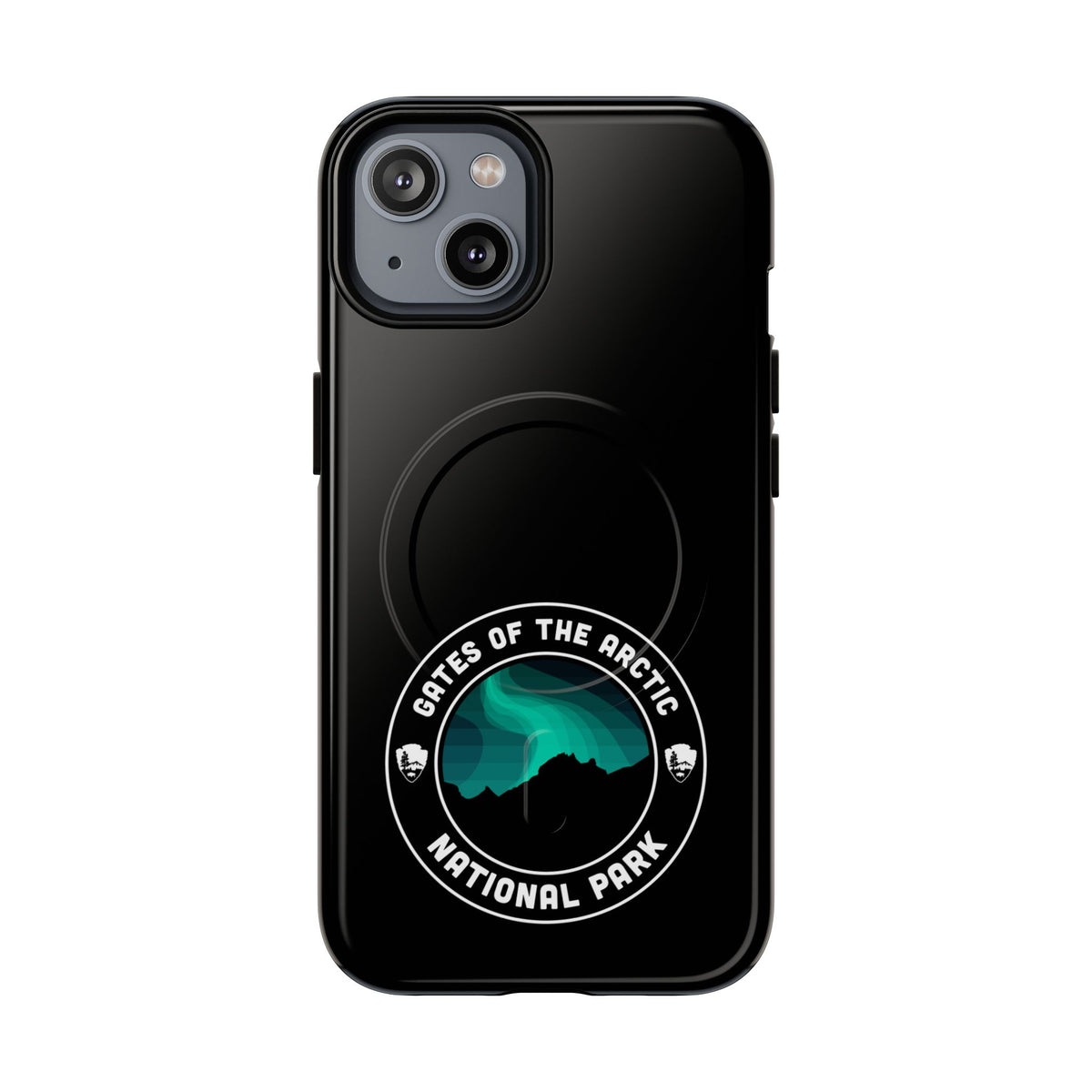 Gates of the Arctic National Park iPhone Case with MagSafe - Round Emblem Design
