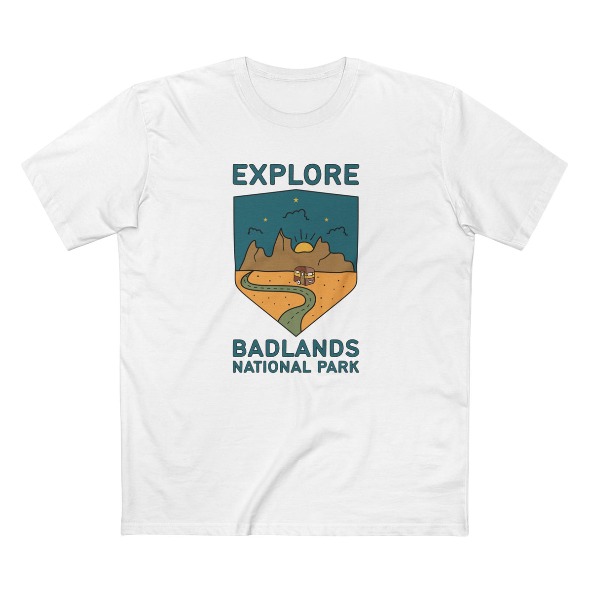 Badlands National Park T-Shirt - Explore Badlands in White