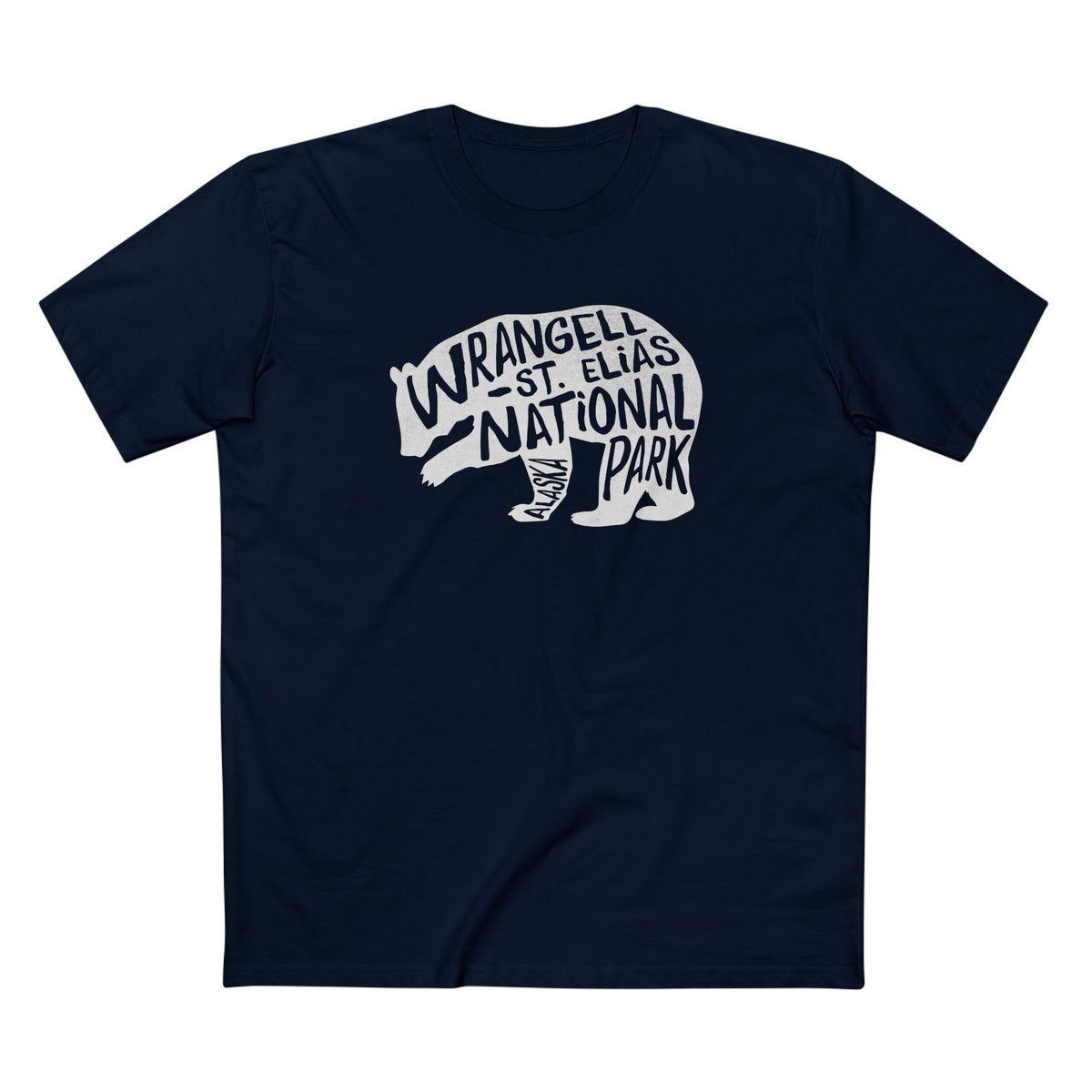 Wrangell - St. Elias National Park T-Shirt - Grizzly Bear in Navy