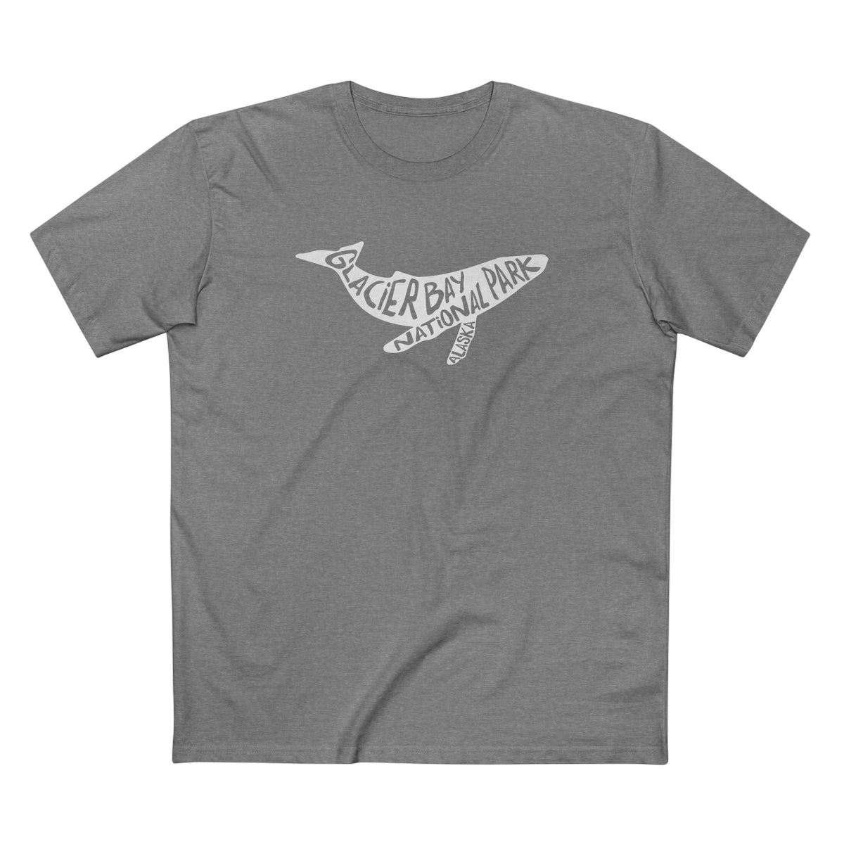 Glacier Bay National Park T-Shirt - Humpback Whale in Athletic Heather