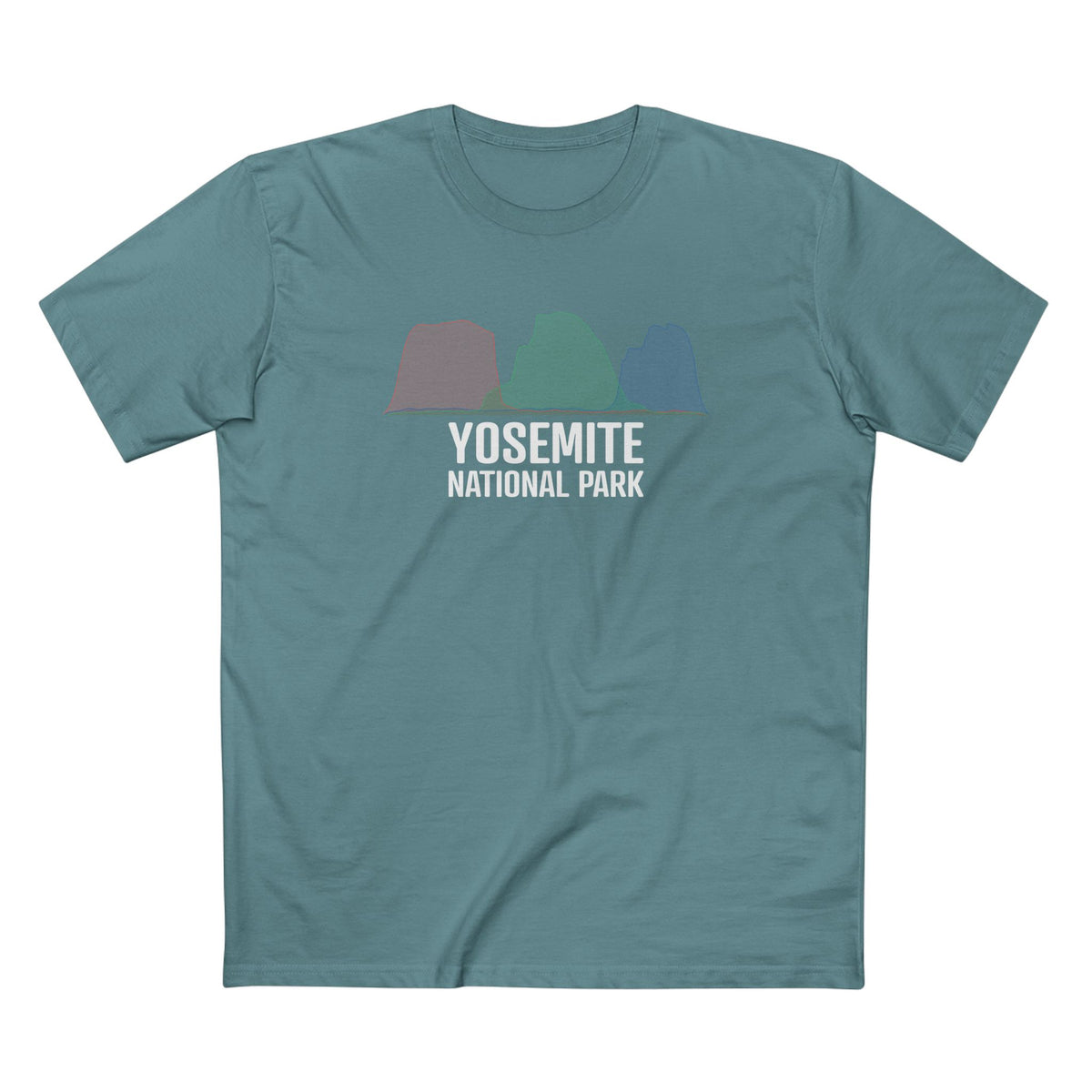 Yosemite National Park T-Shirt - Histogram Design in Slate Blue