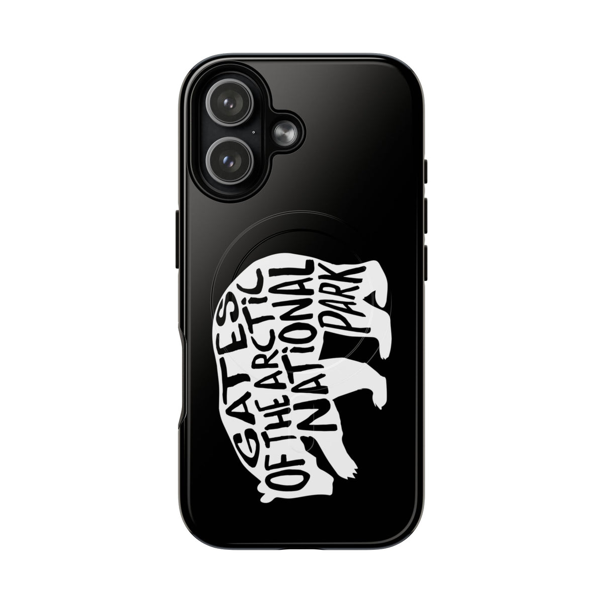 Gates of the Arctic National Park iPhone Case with MagSafe - Grizzly Bear Design