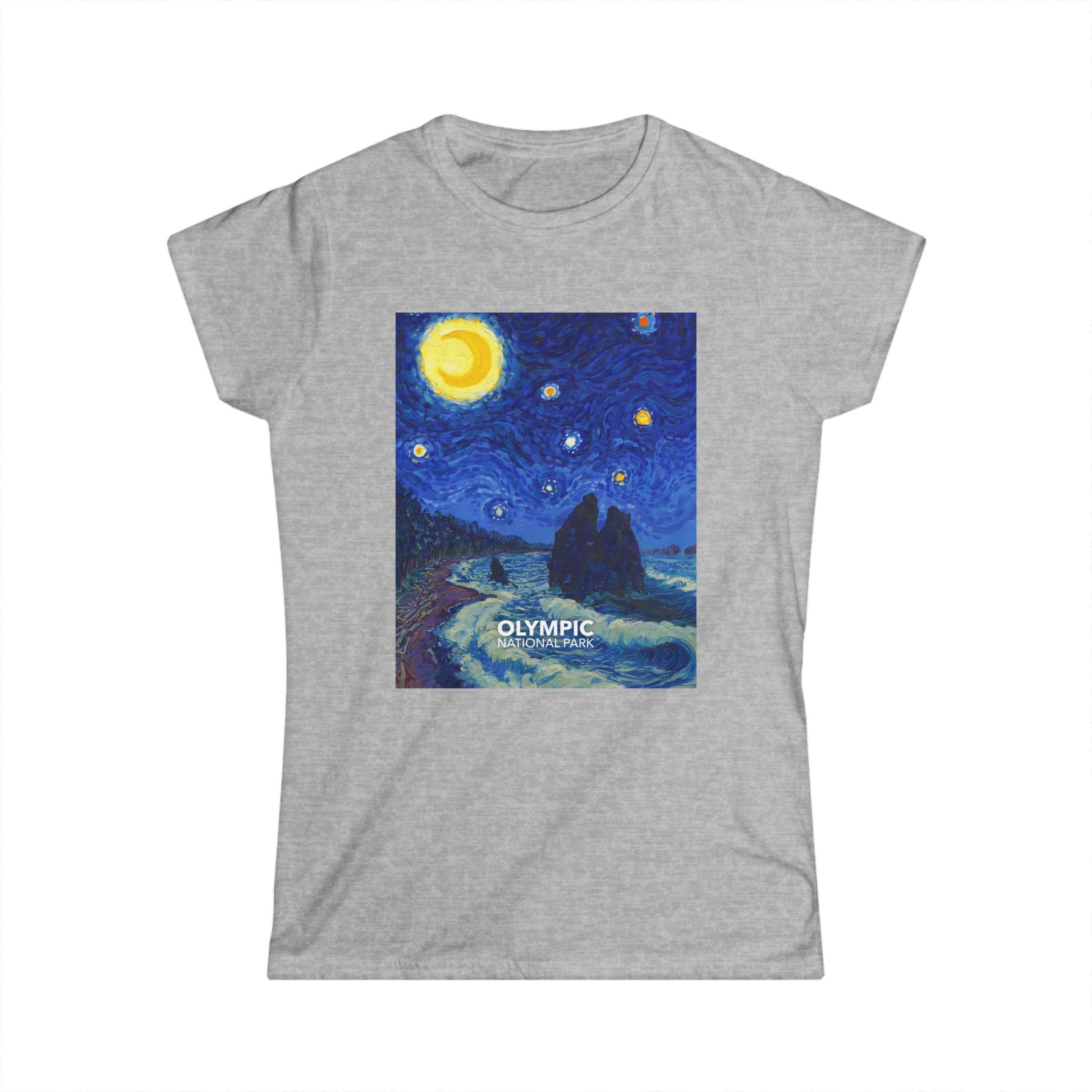 Olympic National Park T-Shirt - Women's Starry Night — close-up