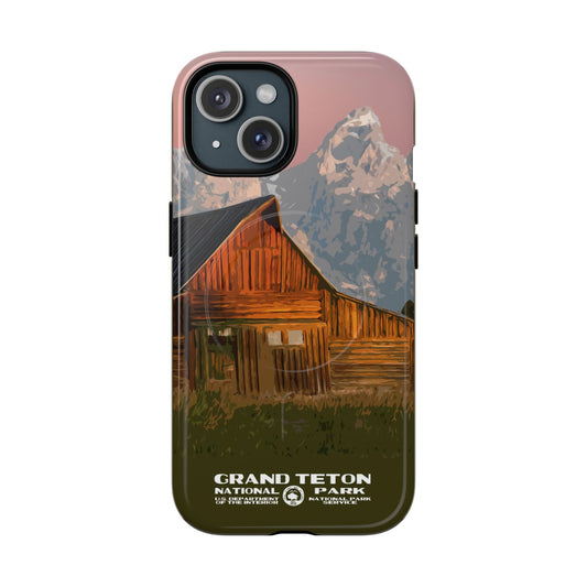 Grand Teton National Park iPhone Case with MagSafe - Moulton Barn