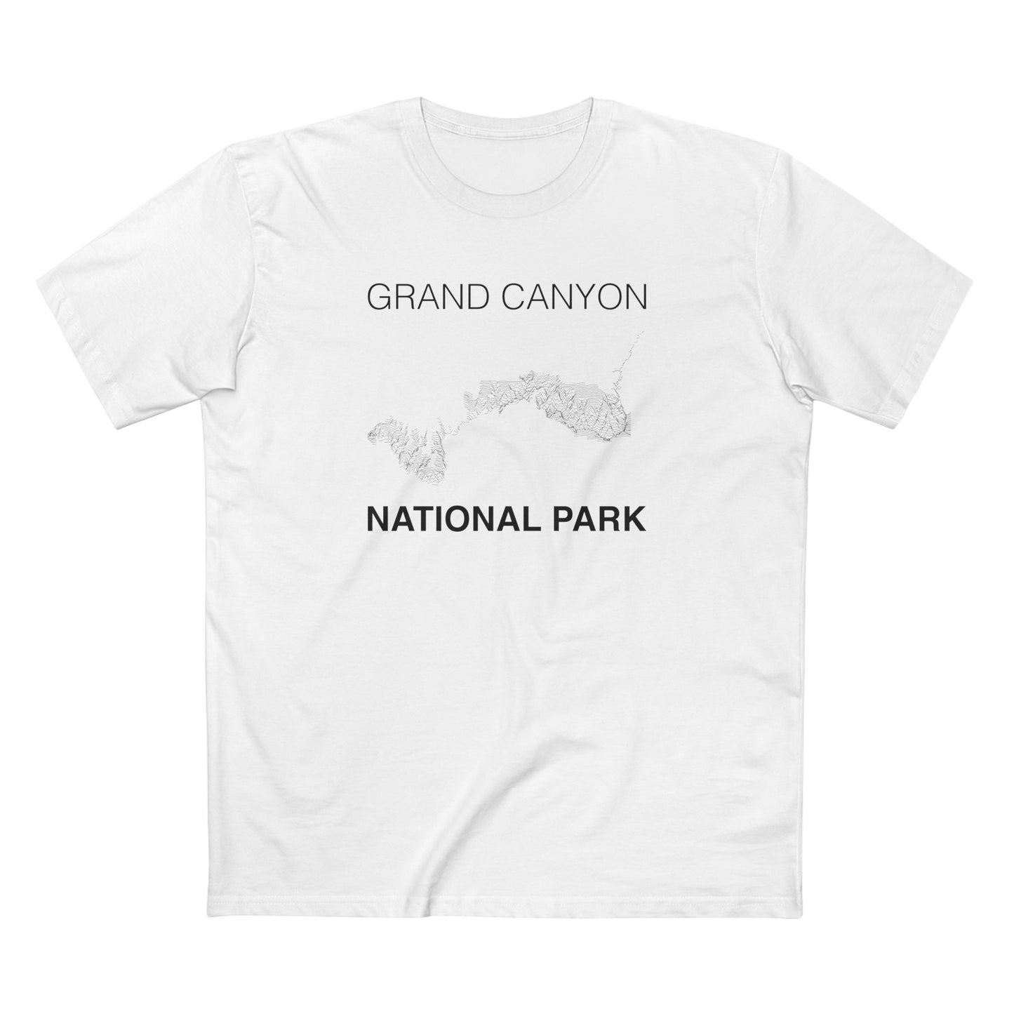 Grand Canyon National Park T-Shirt Lines in White