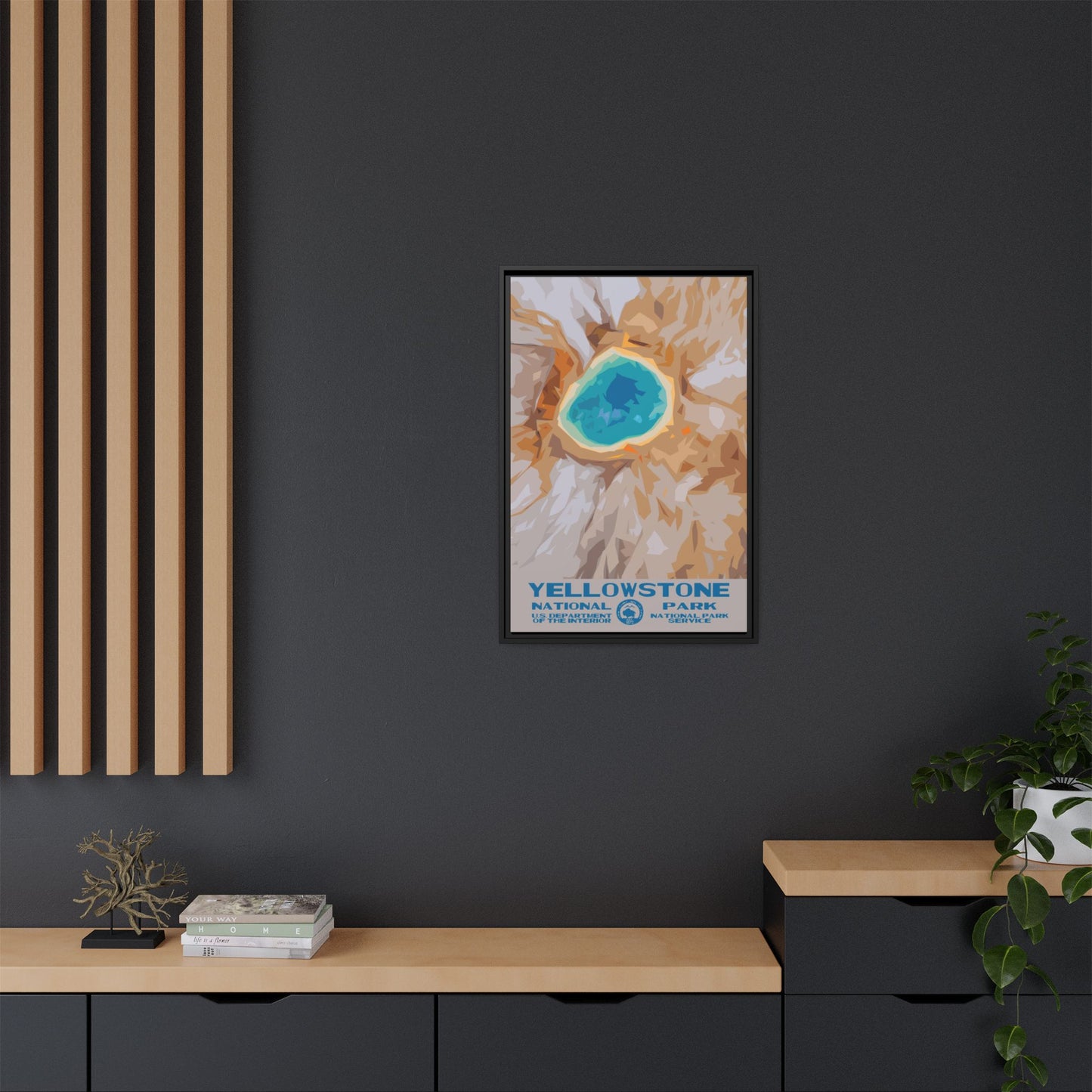 Yellowstone National Park Framed Canvas - WPA Poster