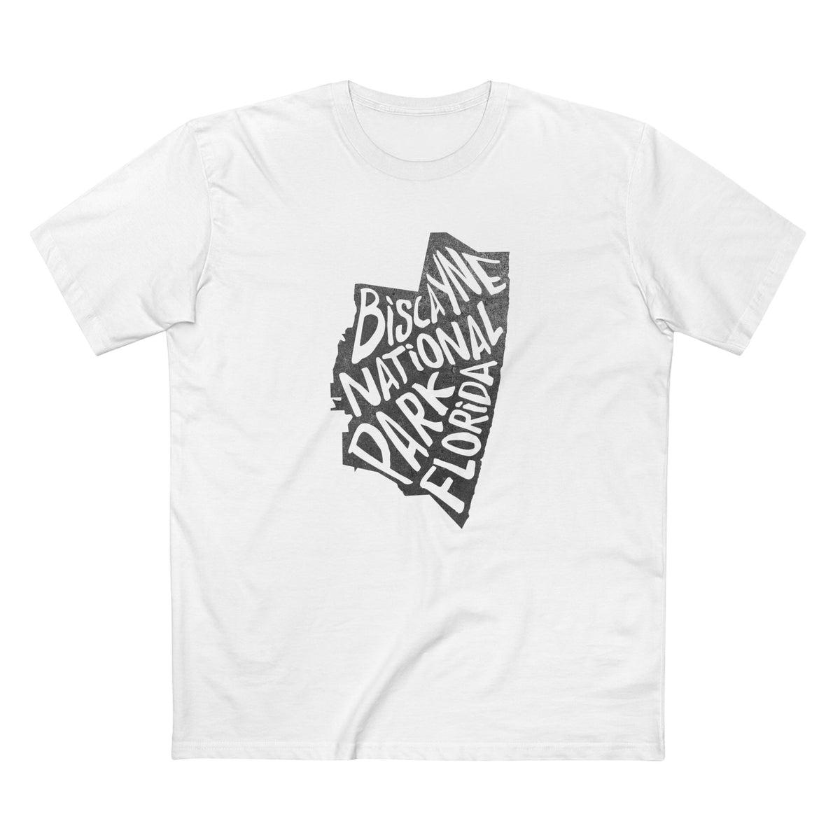Biscayne National Park T-Shirt - Map in White