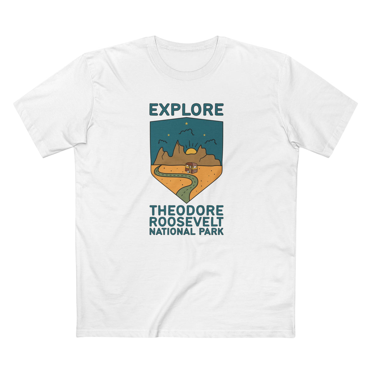 Theodore Roosevelt National Park T-Shirt - Explore Theodore Roosevelt in White