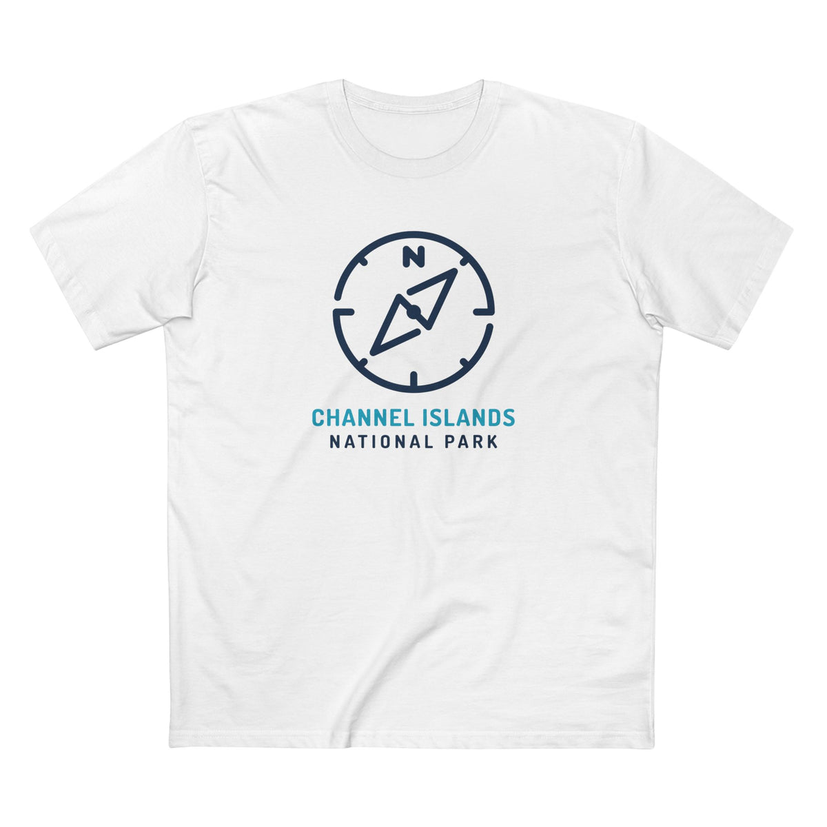 Channel Islands National Park T-Shirt Compass Design in White