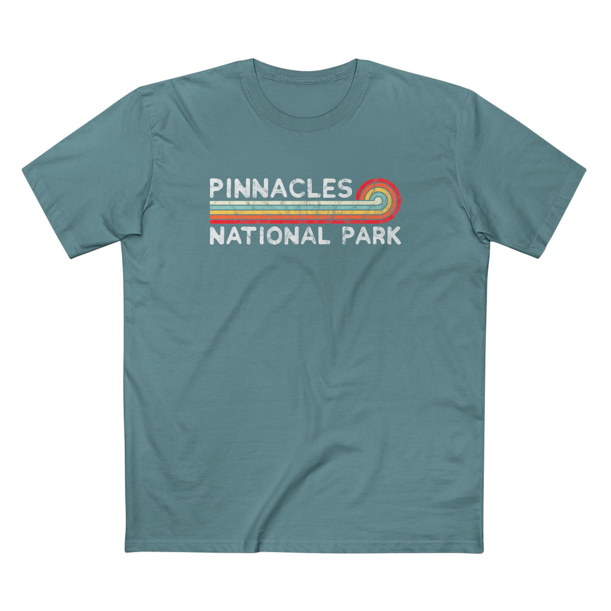 Pinnacles National Park T-Shirt - Vintage Stretched Sunrise in Slate Blue