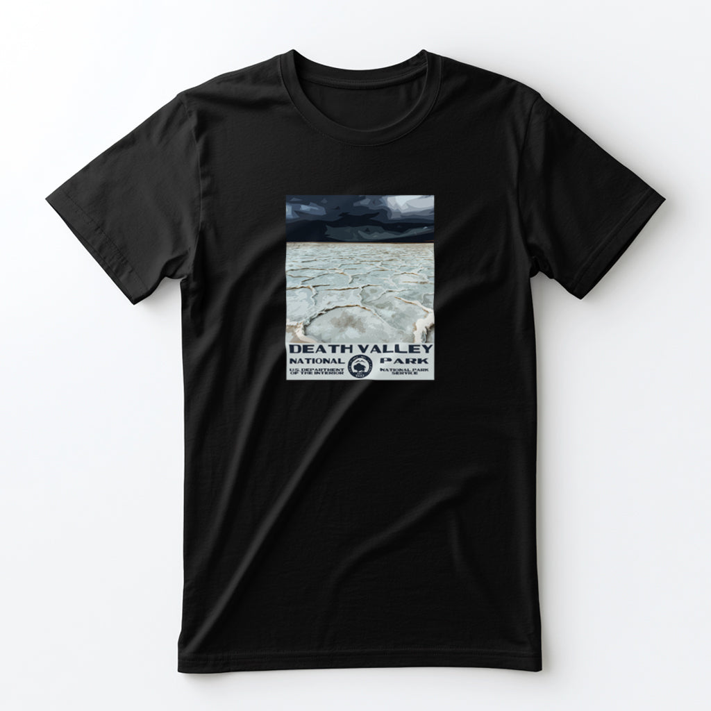 Death Valley National Park T-Shirt - Badwater Basin WPA in Black