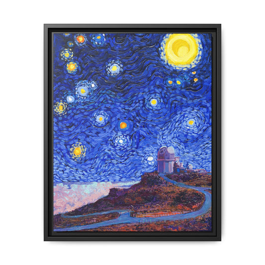 Haleakala National Park Telescope Framed Canvas - The Starry Night