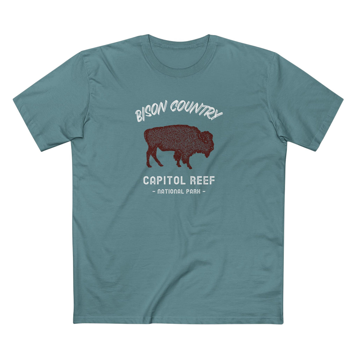 Capitol Reef National Park T-Shirt - Bison Country in Slate Blue