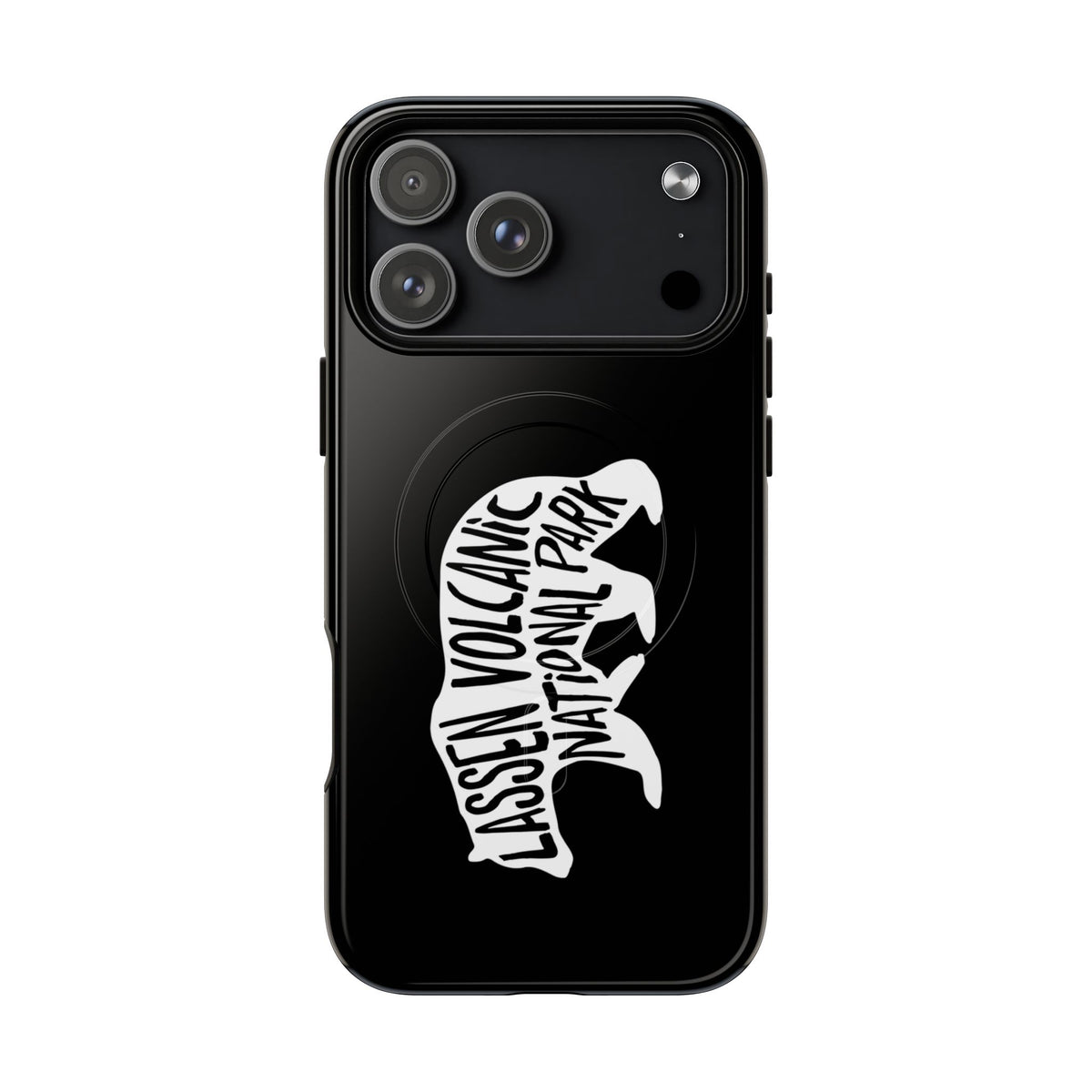 Lassen Volcanic National Park iPhone Case with MagSafe - Black Bear Design