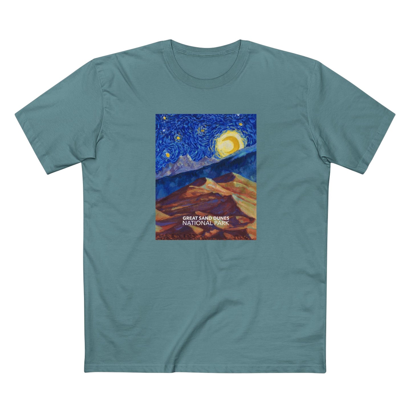Great Sand Dunes National Park T-Shirt - The Starry Night in Slate Blue