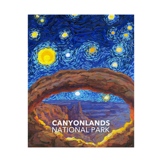 Canyonlands National Park Poster - Starry Night