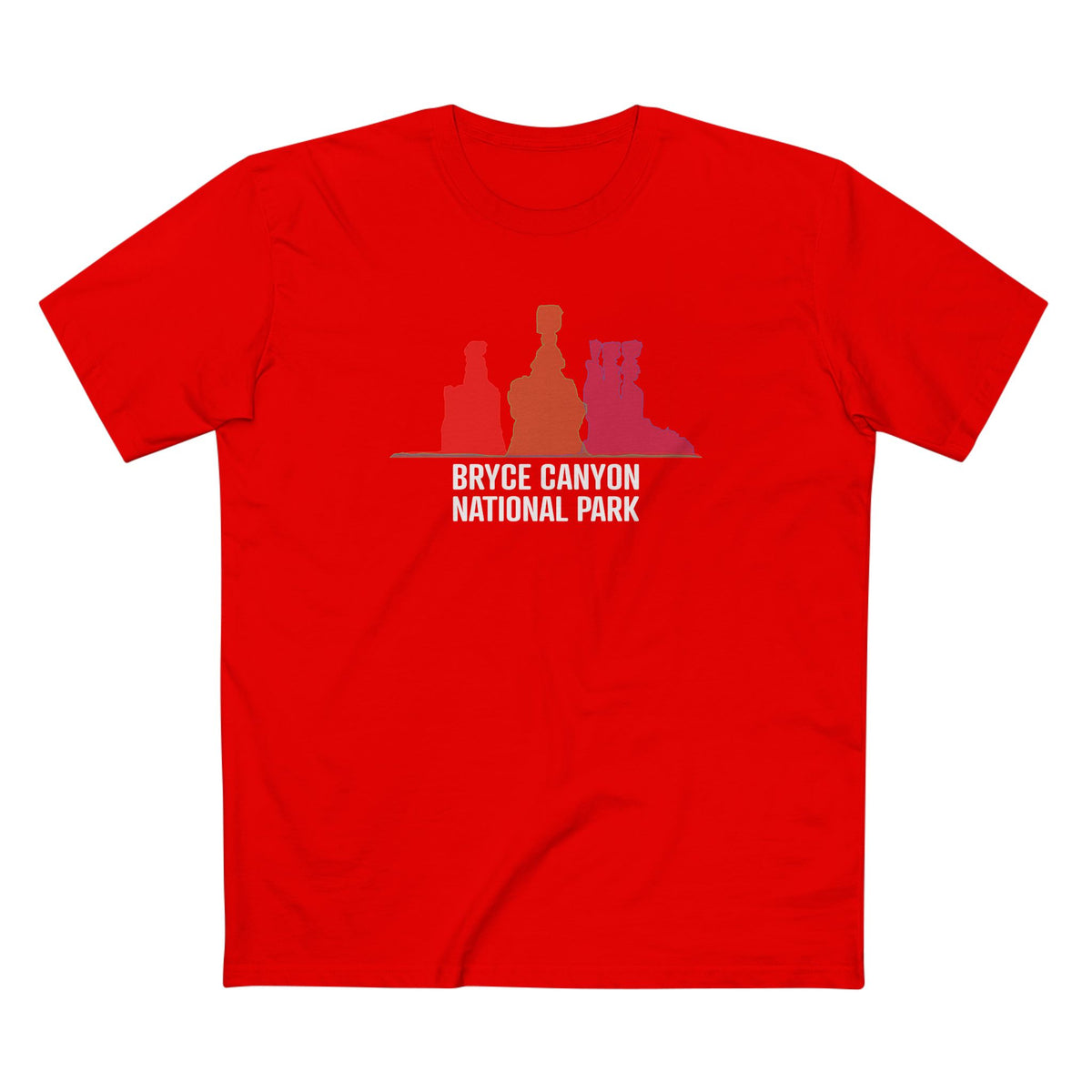Bryce Canyon National Park T-Shirt - Histogram Design in Red