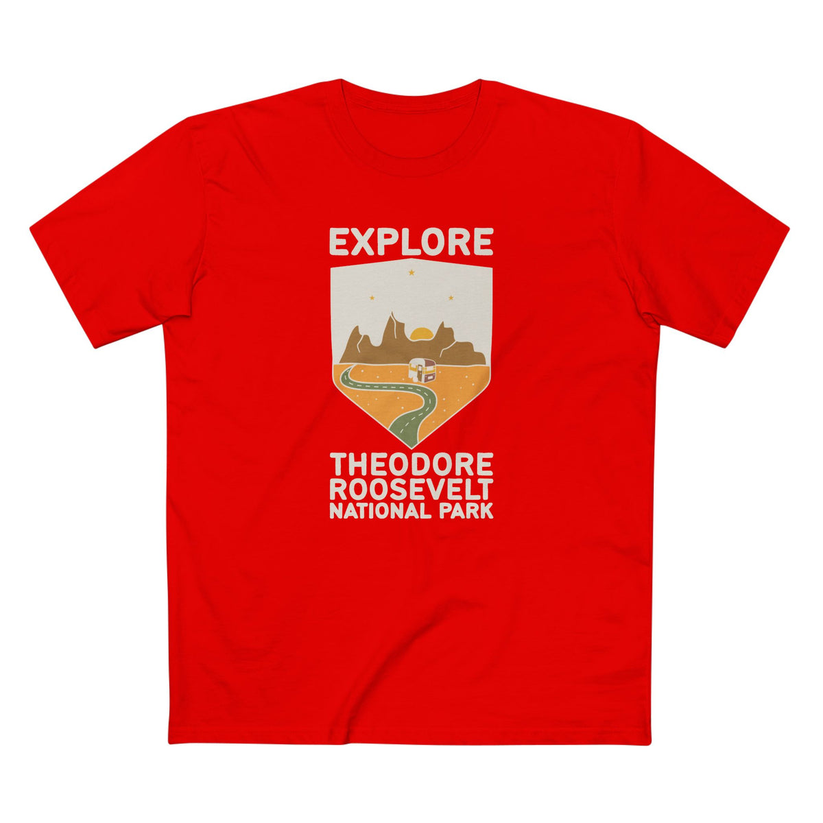 Theodore Roosevelt National Park T-Shirt - Explore Theodore Roosevelt in Red