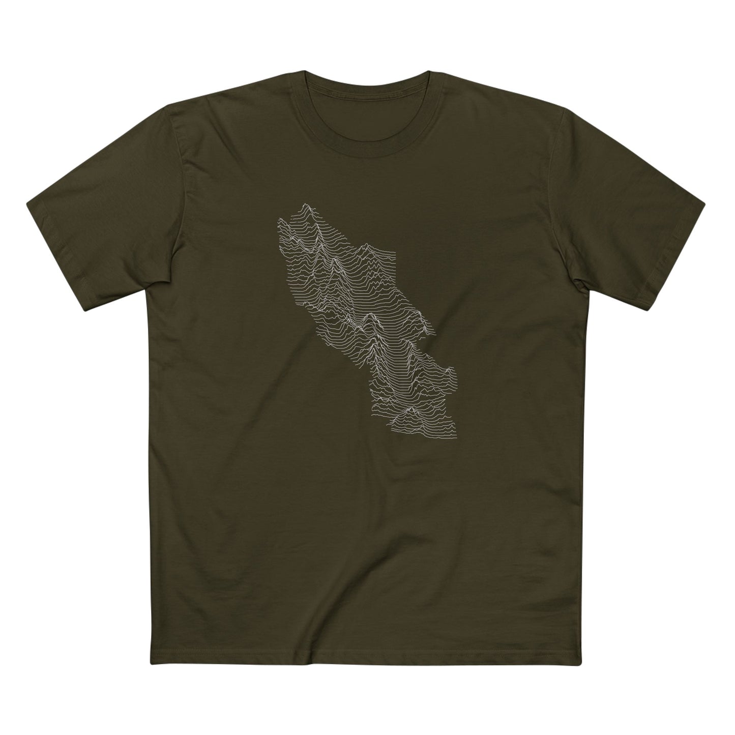 Death Valley National Park T-Shirt - Topographical Lines in Army