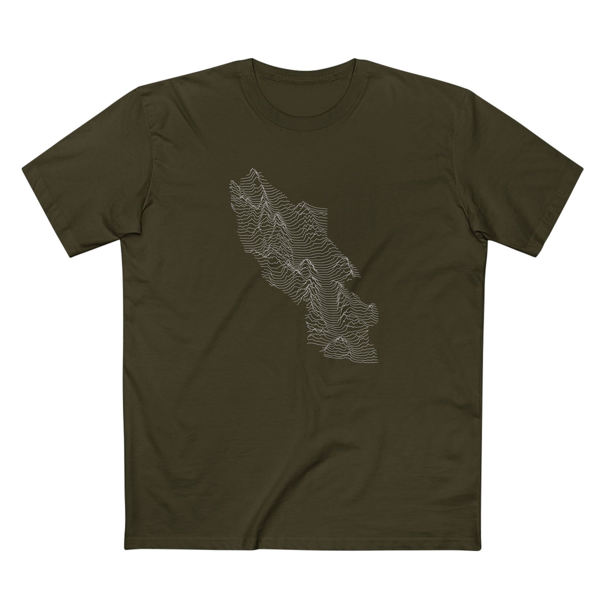 Death Valley National Park T-Shirt - Topographical Lines in Army