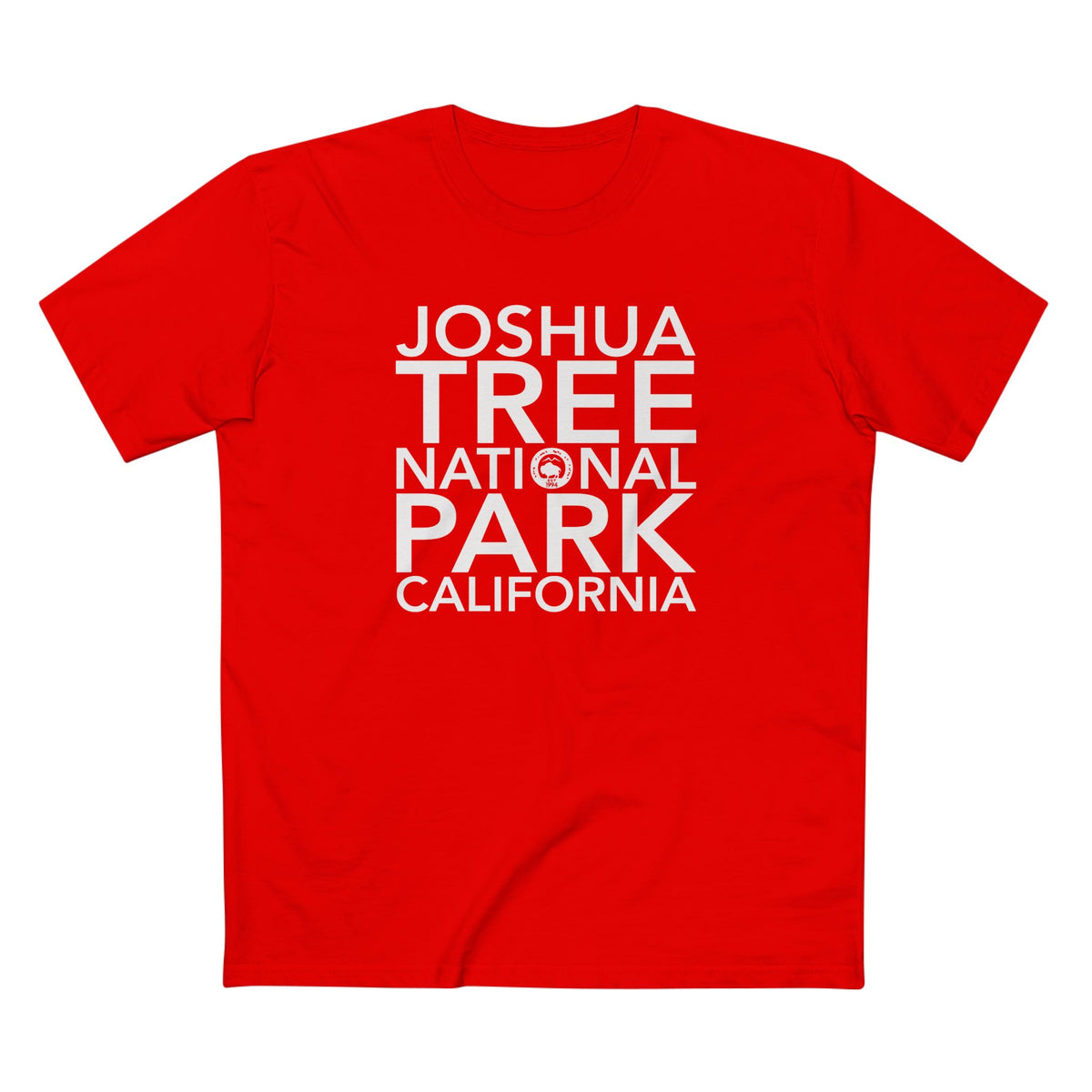 Joshua Tree National Park T-Shirt Block Text in Red