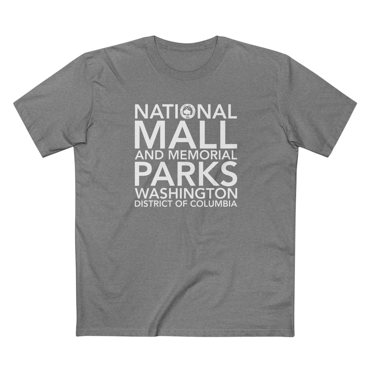 National Mall and Memorial Parks T-Shirt Block Text in Athletic Heather