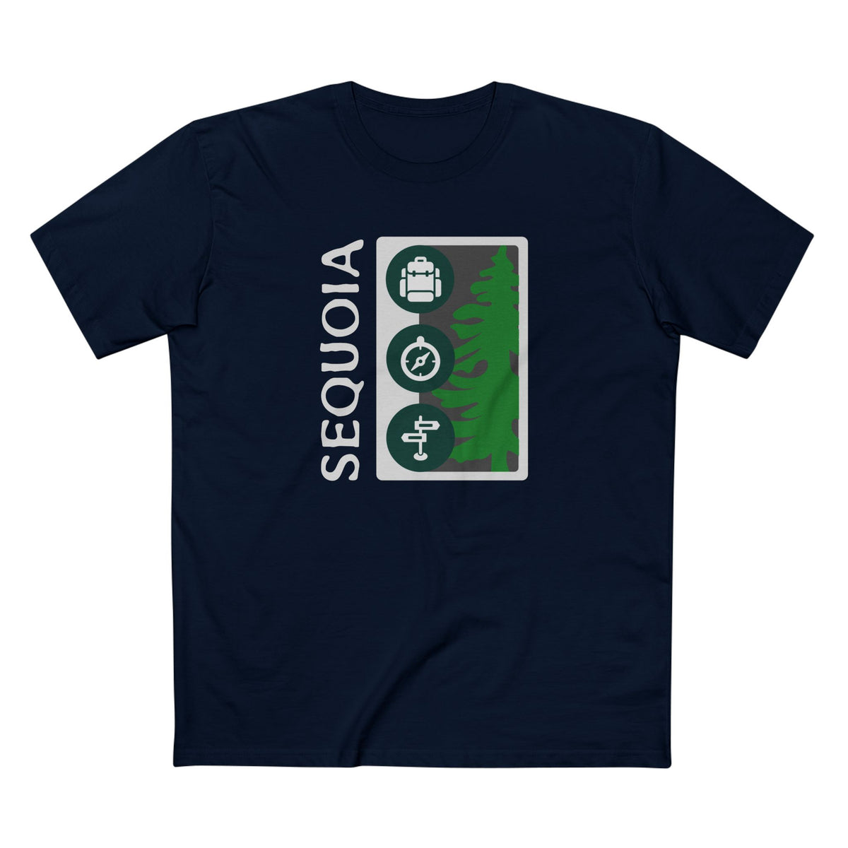 Sequoia National Park T-Shirt Tree Graphic in Navy