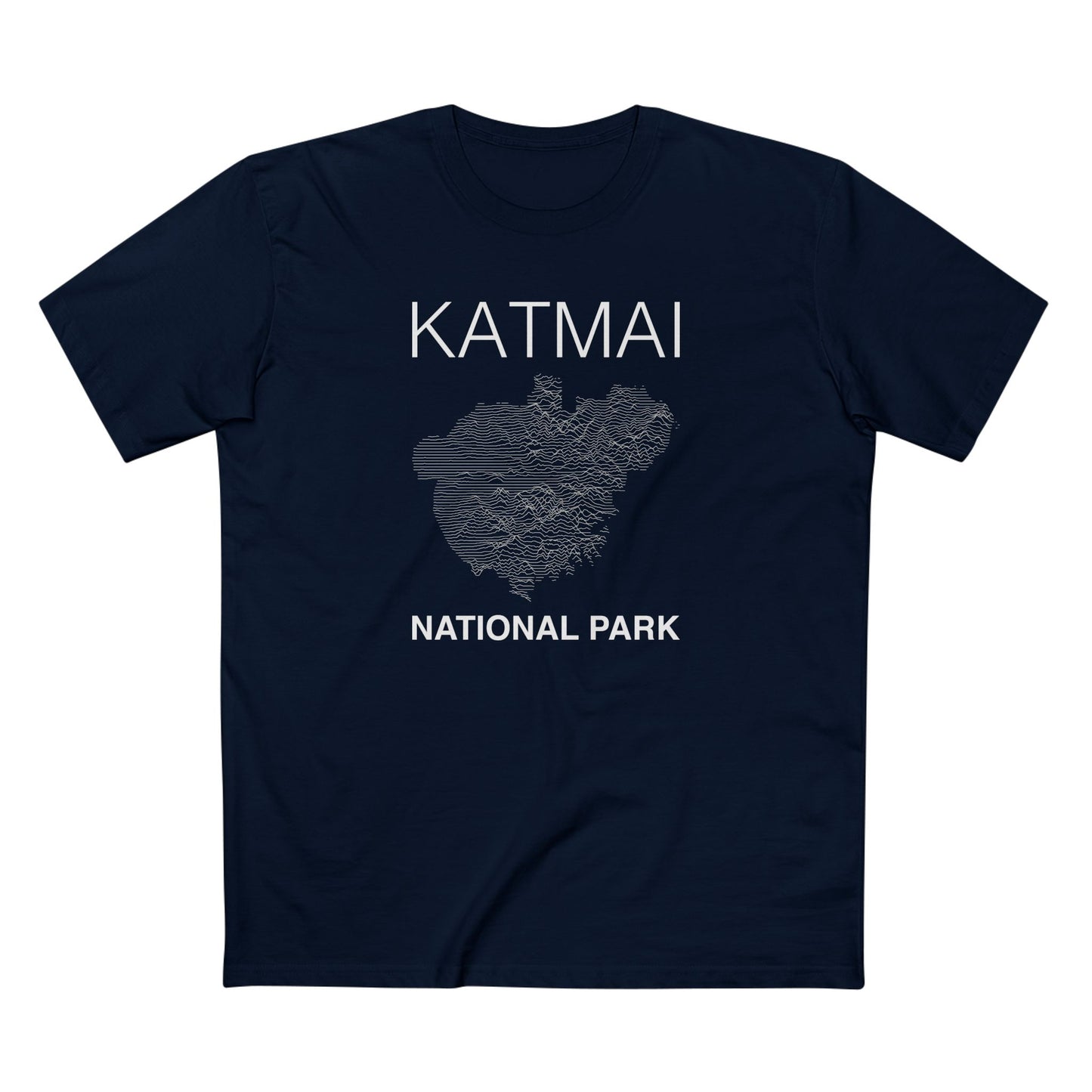 Katmai National Park T-Shirt Lines in Navy