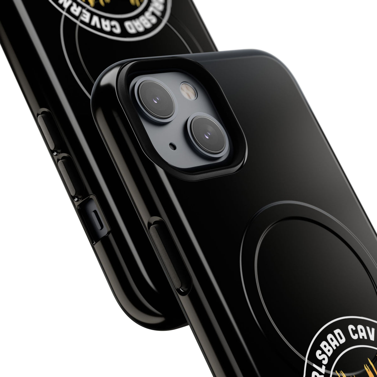 Carlsbad Caverns National Park iPhone Case with MagSafe - Orange Round Emblem Design