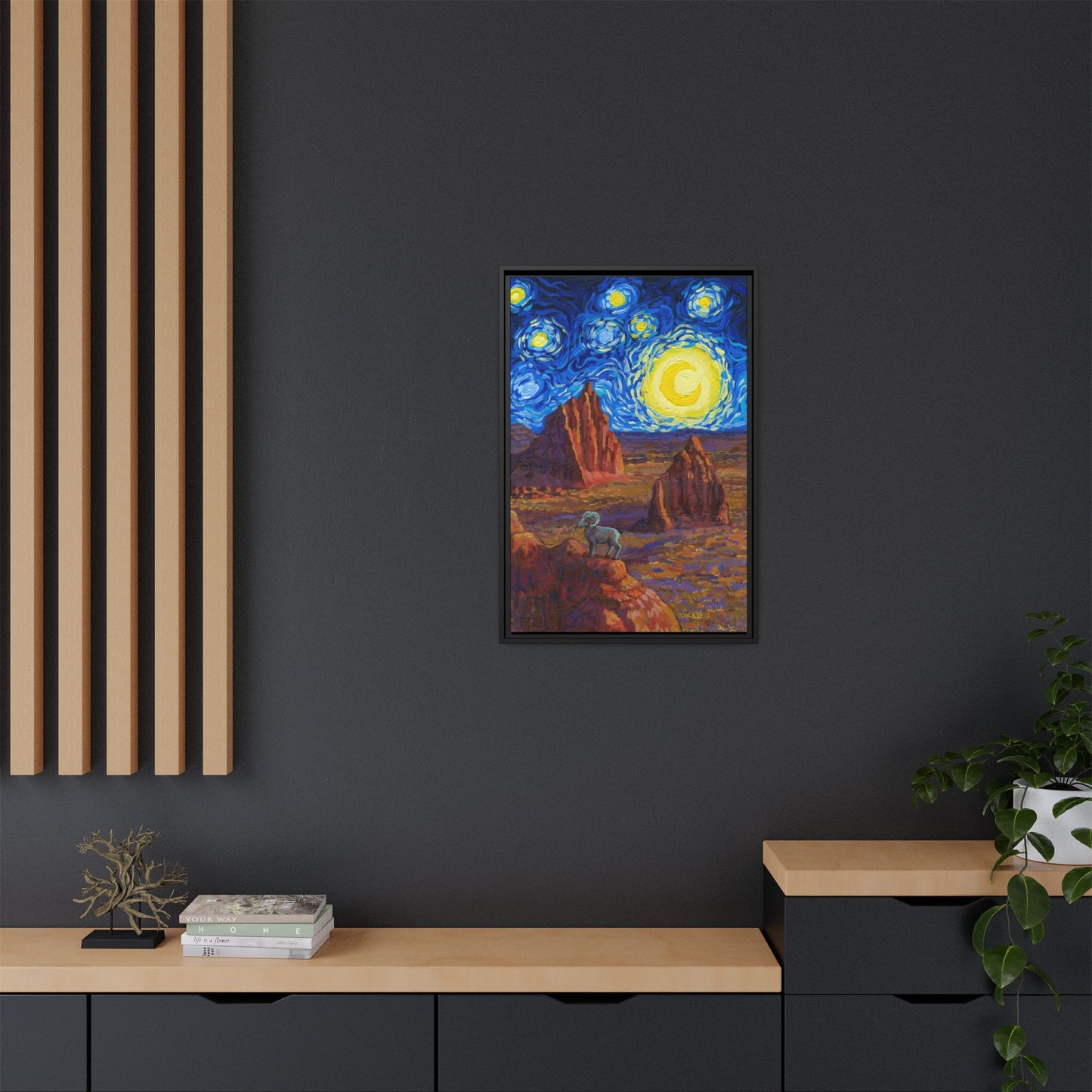 Capitol Reef National Park Framed Canvas - The Starry Night