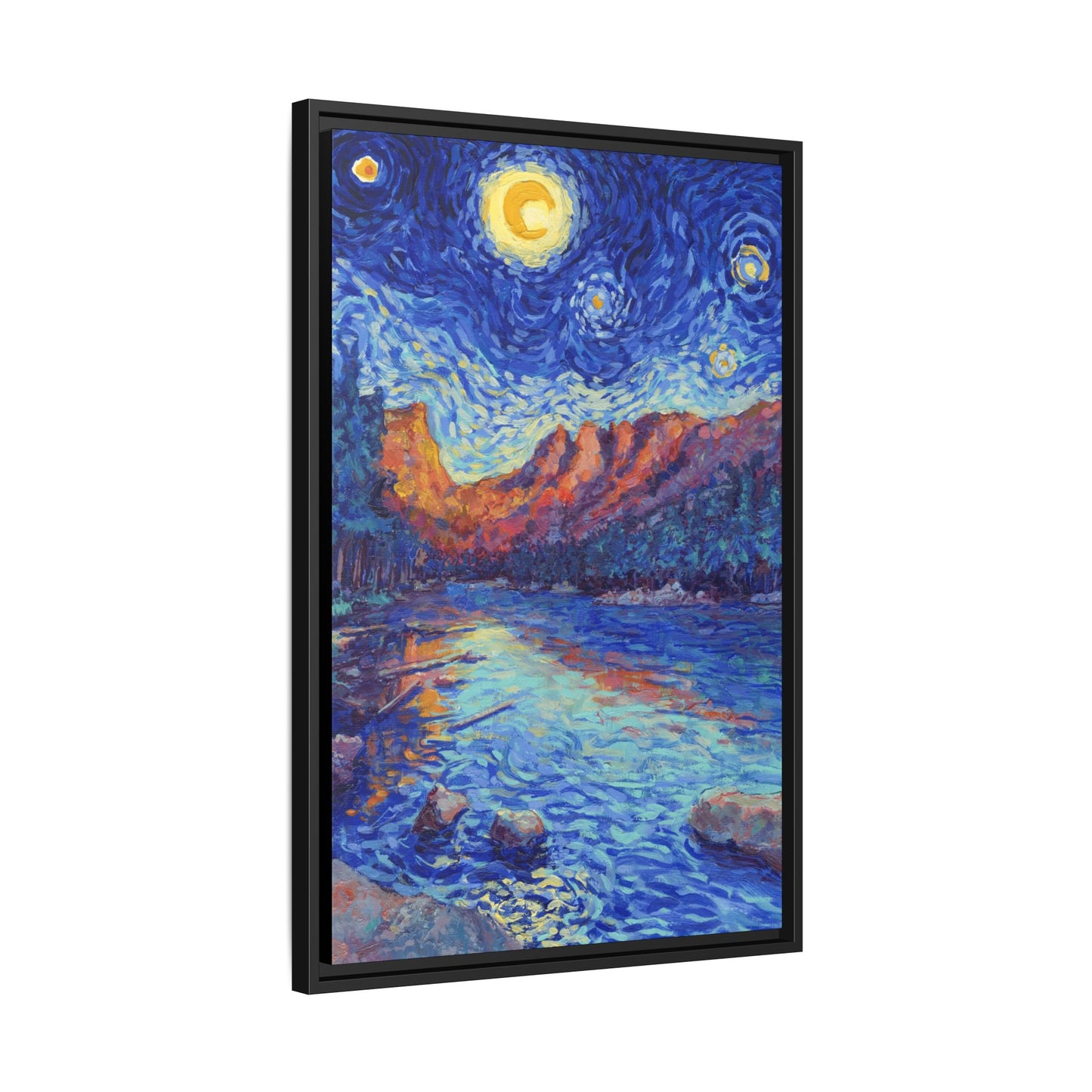 Rocky Mountain National Park Framed Canvas - The Starry Night