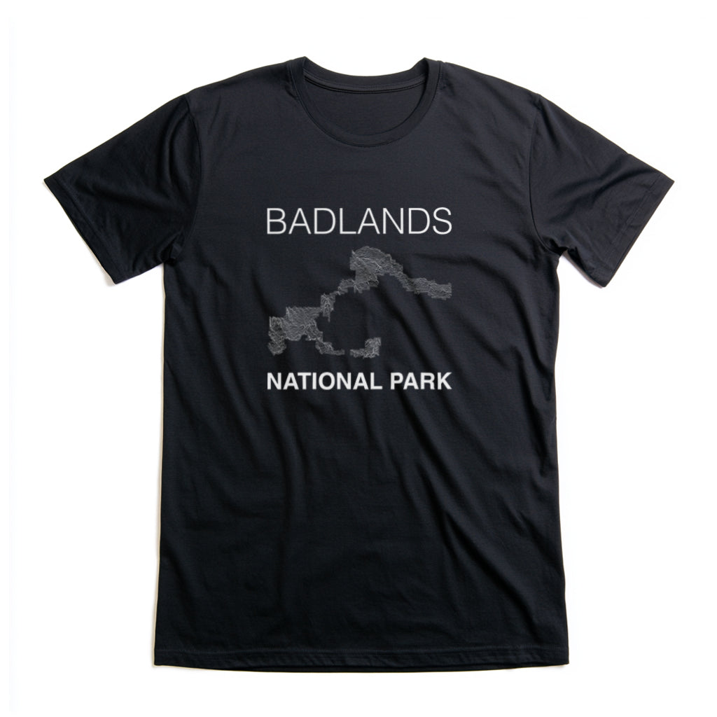 Badlands National Park T-Shirt Lines in Black