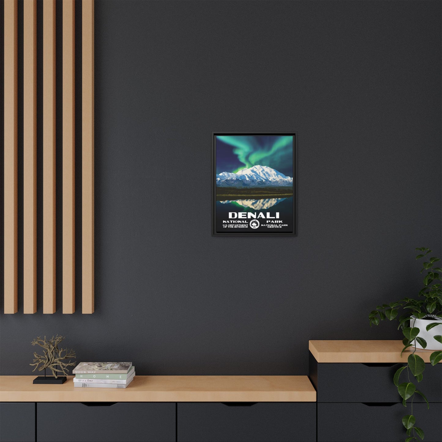 Denali National Park Framed Canvas - WPA Poster
