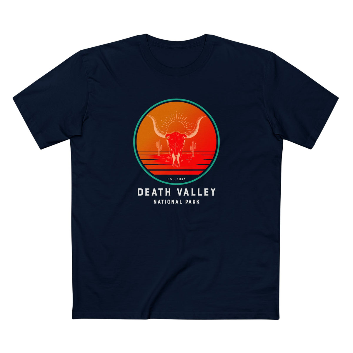 Death Valley National Park T-Shirt - Skull in Navy
