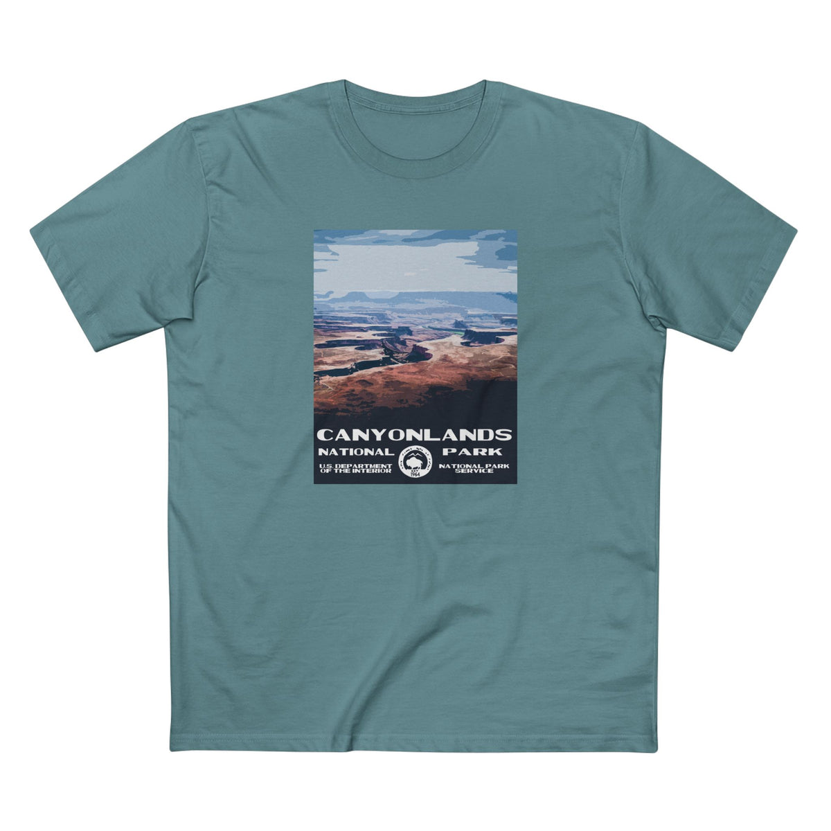 Canyonlands National Park T-Shirt - WPA Poster in Slate Blue