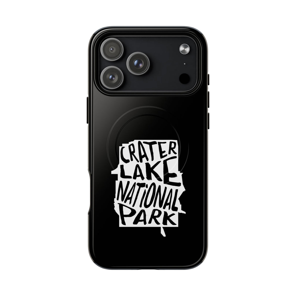 Crater Lake National Park iPhone Case with MagSafe - Map Design