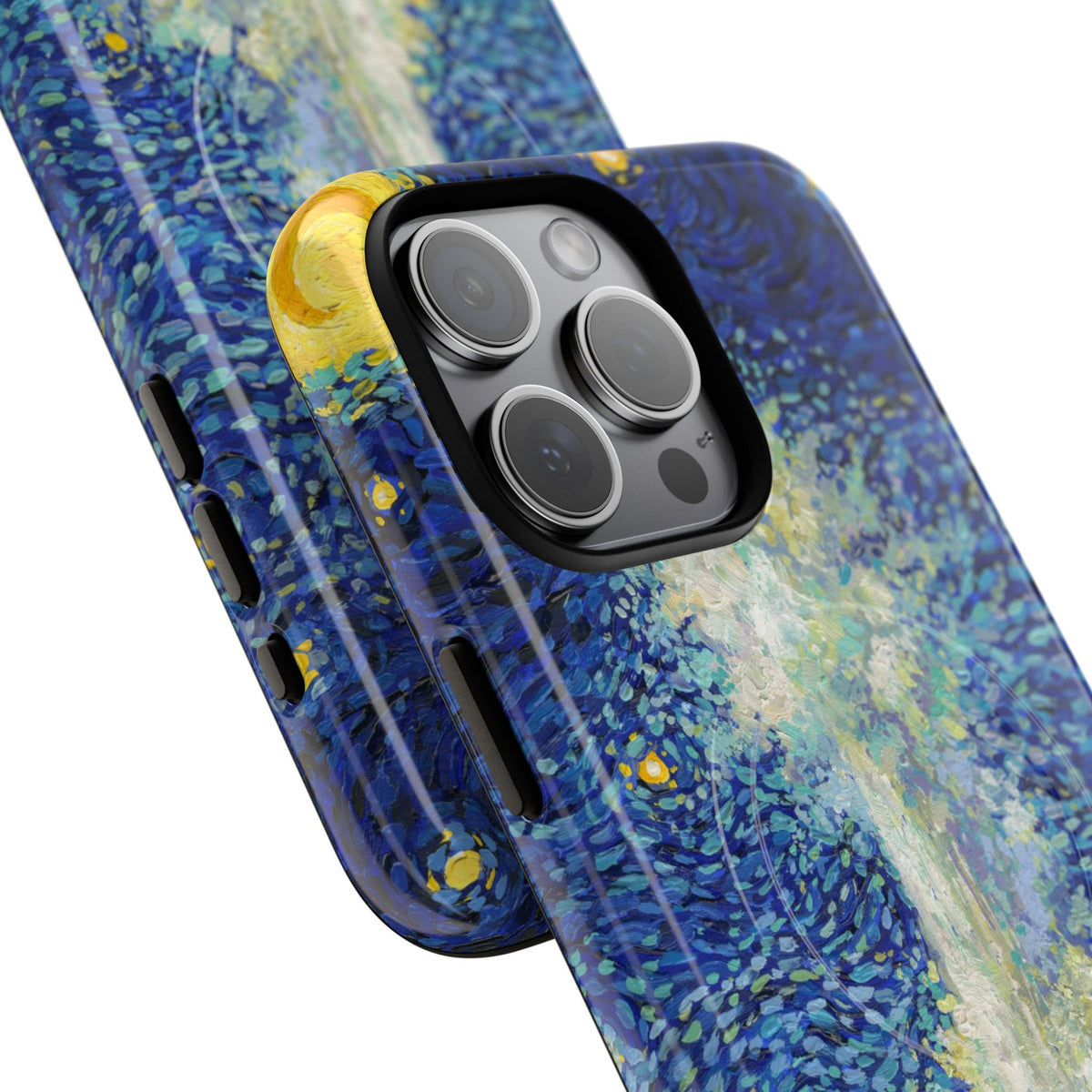 Yellowstone National Park iPhone Case with MagSafe - Old Faithful Starry Night