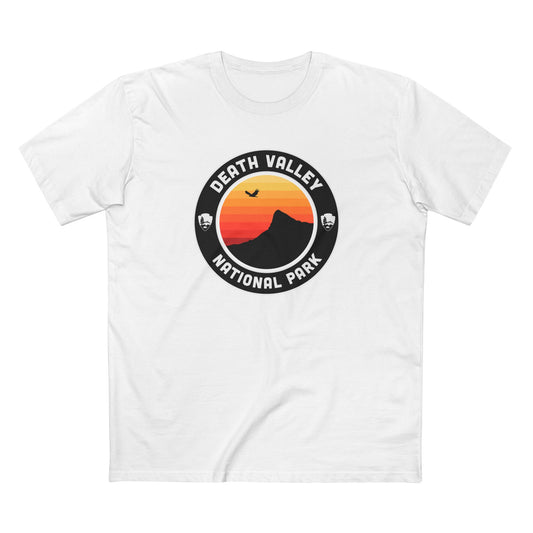 Death Valley National Park T-Shirt - Round Badge Design in White