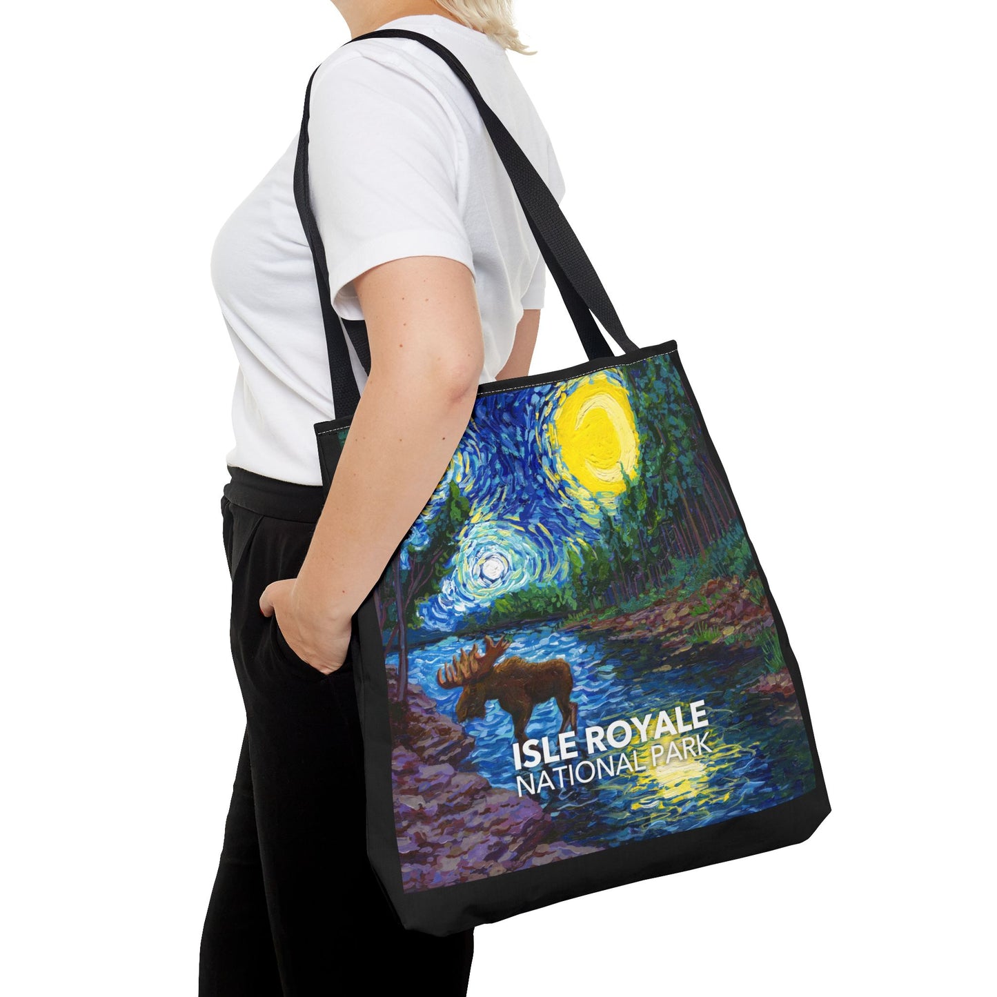 Isle Royale National Park Tote Bag - The Starry Night Large