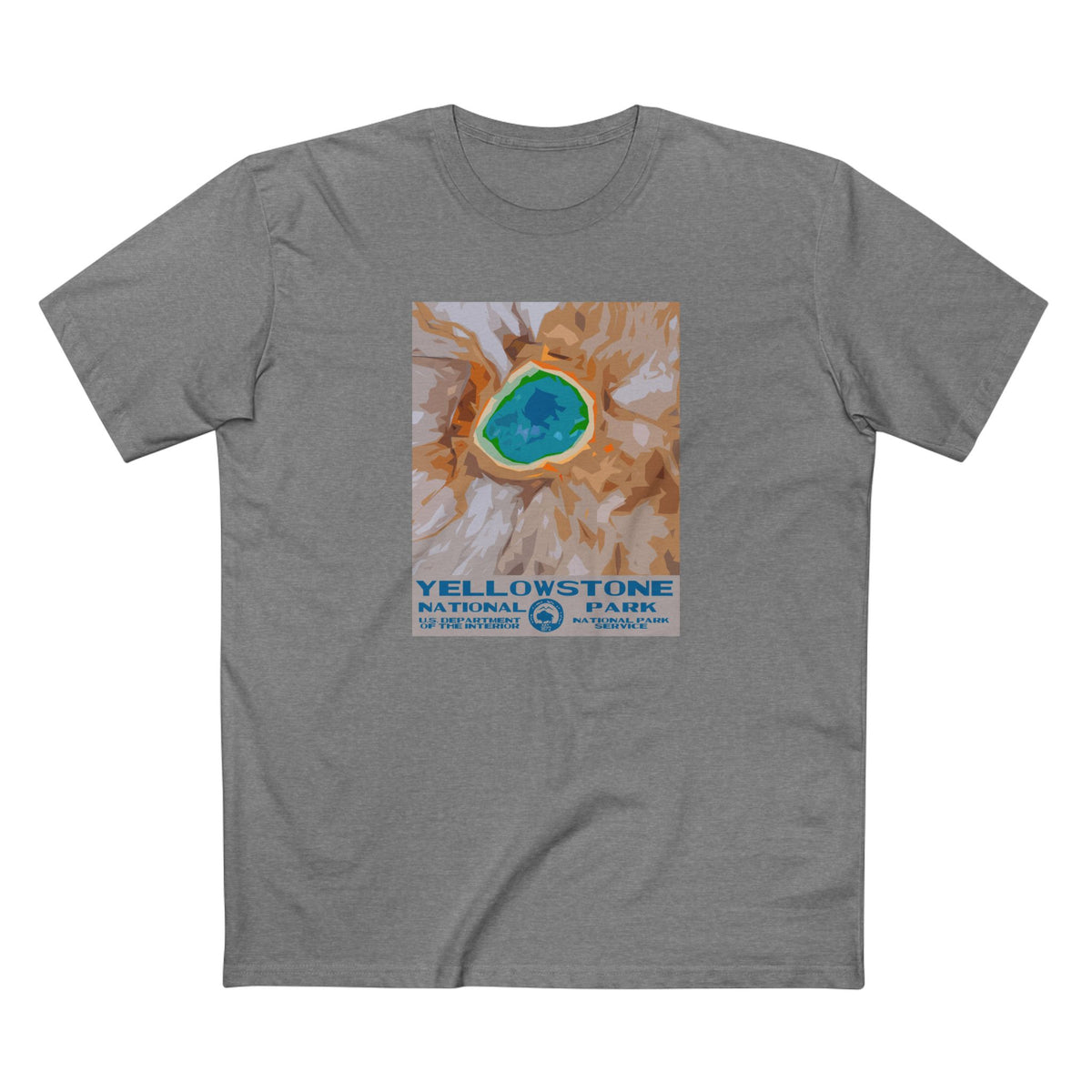 Yellowstone National Park T-Shirt - Grand Prismatic in Athletic Heather