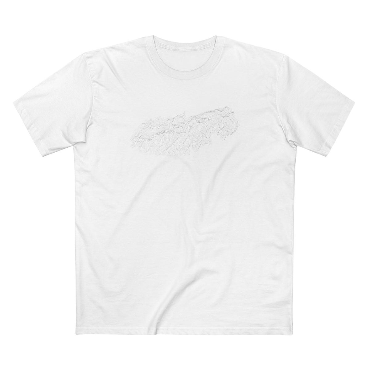 Great Smoky Mountains National Park T-Shirt - Topographical Lines in White