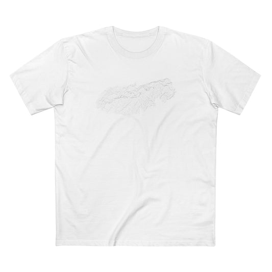 Great Smoky Mountains National Park T-Shirt - Topographical Lines in White