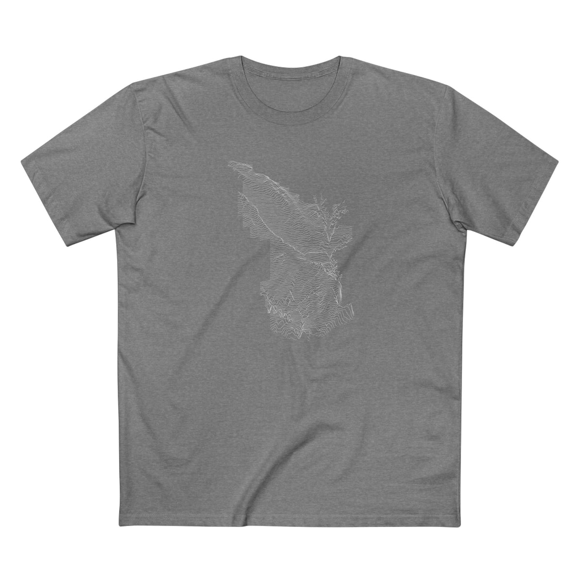 Arches National Park T-Shirt - Topographical Lines in Athletic Heather