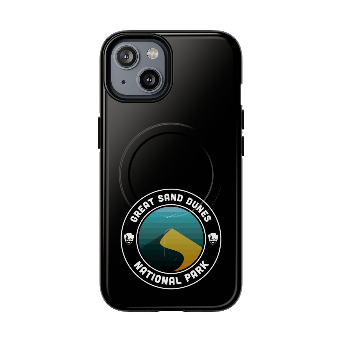 Great Sand Dunes National Park iPhone Case with MagSafe - Round Emblem Design