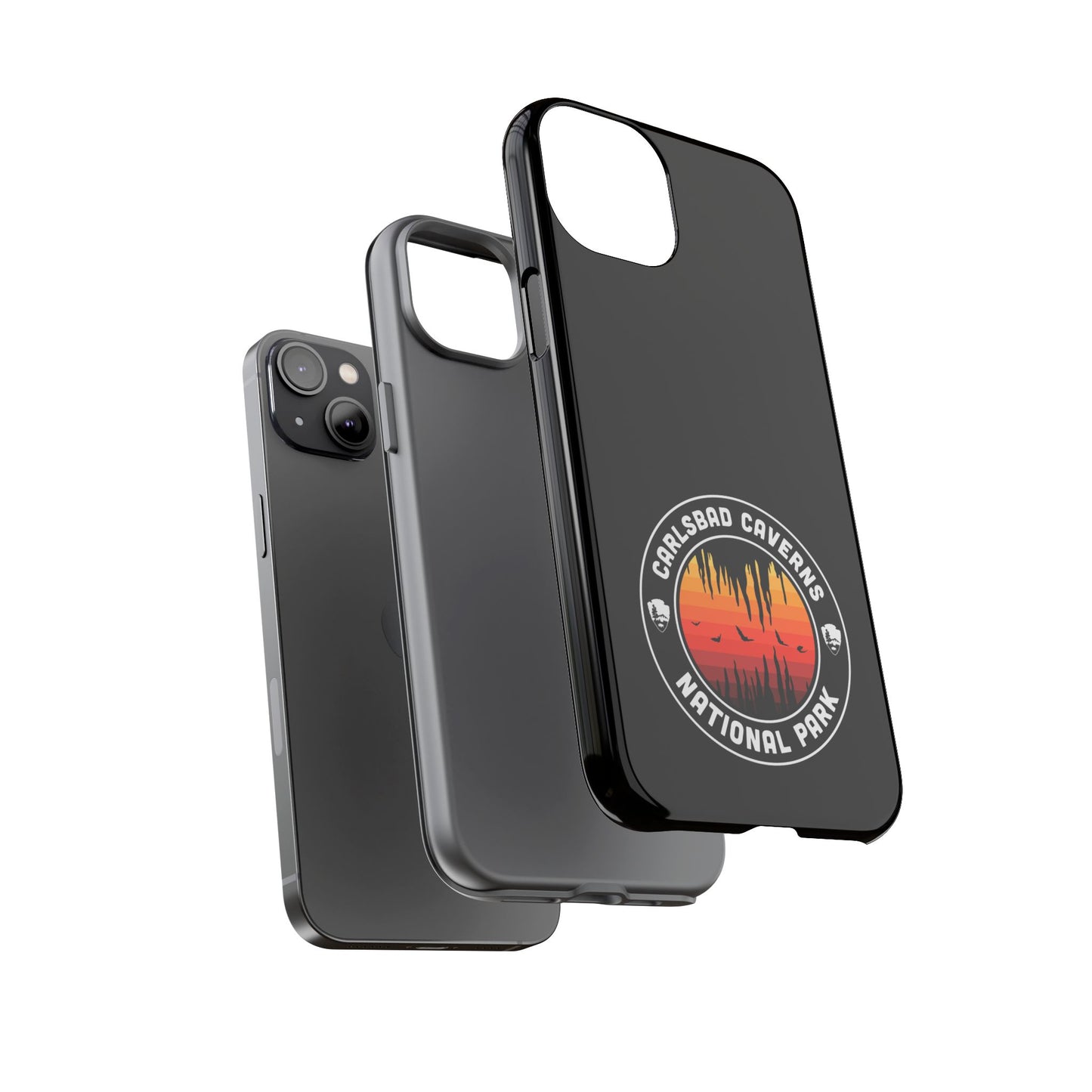 Carlsbad Caverns National Park Phone Case - Orange Round Emblem Design