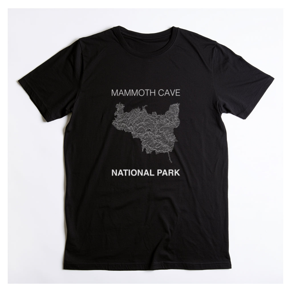 Mammoth Cave National Park T-Shirt Lines in Black