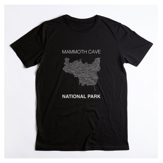 Mammoth Cave National Park T-Shirt Lines in Black
