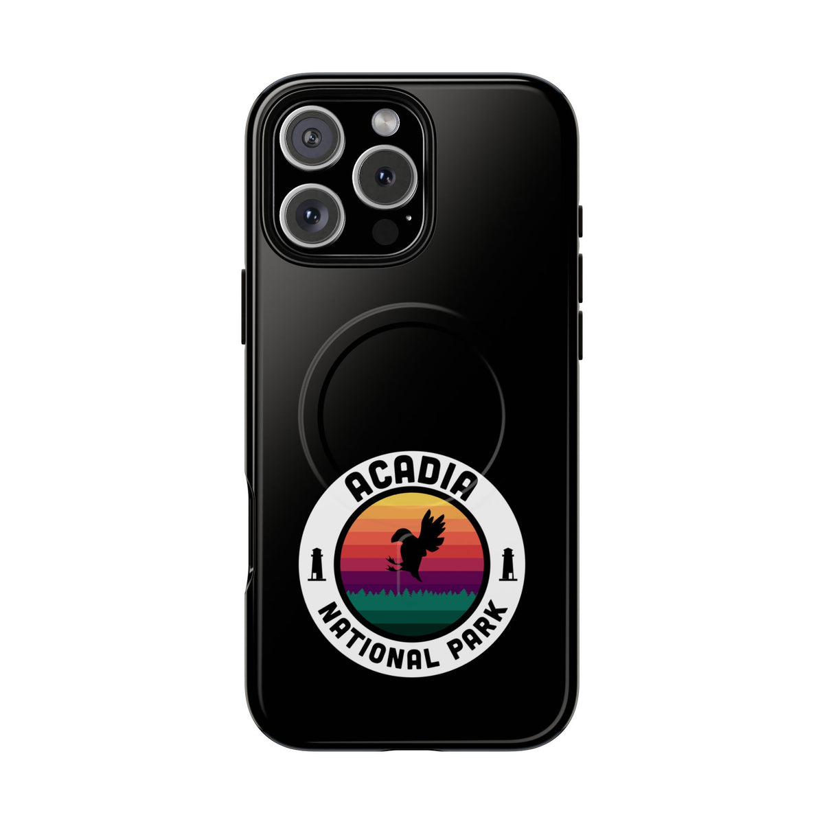 Acadia National Park iPhone Case with MagSafe - Round Emblem Design