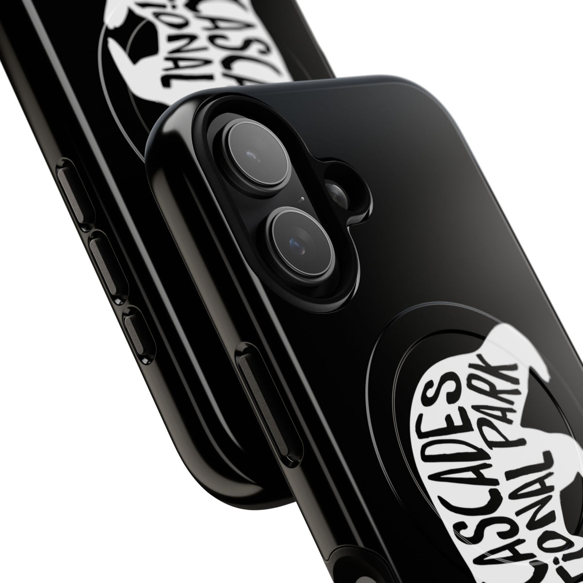 North Cascades National Park iPhone Case with MagSafe - Black Bear Design
